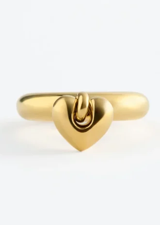 Anillo con colgante de corazón