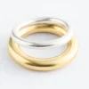 Anillo escultural bicolor