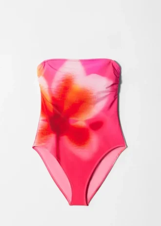 Bañador de tirantes con cuello recto