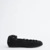 Bailarinas de cuero con cordones