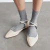 Bailarinas de cuero con tiras cruzadas