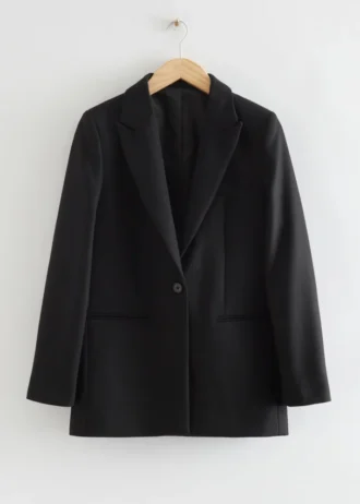 Blazer de lana de un solo pecho
