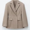 Blazer de lana entallado