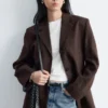 Blazer de lino entallado