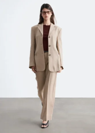 Blazer de lino entallado