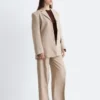 Blazer de lino entallado