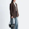 Blazer de lino entallado