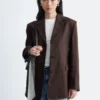 Blazer de lino entallado