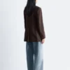 Blazer de lino entallado