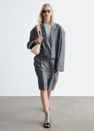 Blazer oversize corto