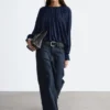 Blusa con mangas abullonadas