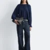 Blusa con mangas abullonadas