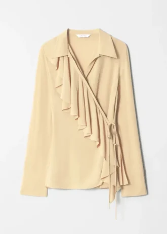 Blusa cruzada con volantes