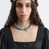 Blusa de algodón con cuello cuadrado