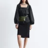 Blusa de algodón con cuello cuadrado