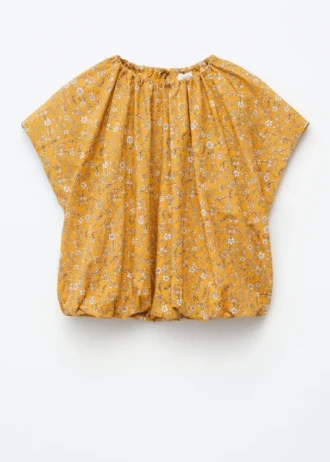 Blusa de algodón fruncida