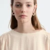Blusa de crepé fruncida