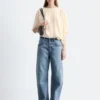 Blusa de crepé fruncida