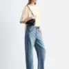 Blusa de crepé fruncida