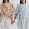 Blusa de cuello vuelto a rayas