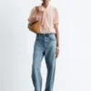 Blusa de seda con cuello anudado