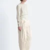 Blusa fruncida con cinturón para atar
