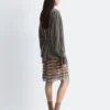 Blusa fruncida con lazo en la espalda