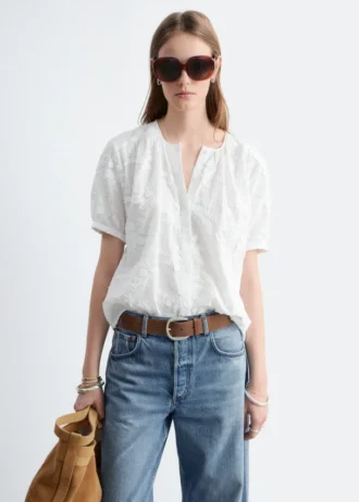 Blusa oversize con mangas abullonadas