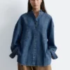 Blusa oversize de denim