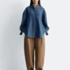 Blusa oversize de denim