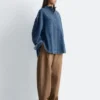 Blusa oversize de denim