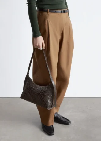 Bolso bandolera de cuero entrelazado