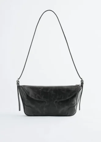 Bolso bandolera rectangular de piel
