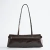 Bolso de hombro de cuero fino