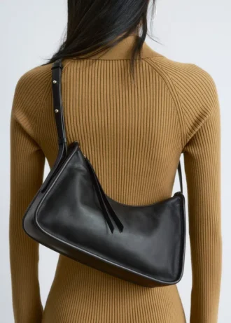 Bolso de hombro de piel