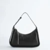 Bolso de hombro de piel