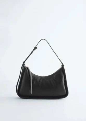 Bolso de hombro de piel