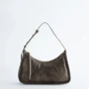Bolso de hombro de piel