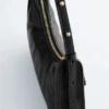 Bolso de hombro de piel