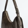 Bolso de hombro de piel