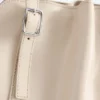 Bolso de hombro de piel de perfil bajo