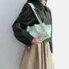 Bolso de hombro de piel de perfil bajo