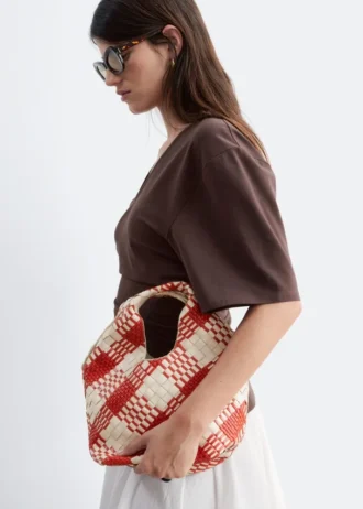 Bolso tote de cuero trenzado