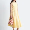 Vestido midi con lazo en la espalda