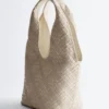 Bolso tote de cuero trenzado