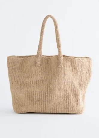 Bolso tote de paja de papel