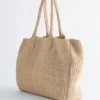 Bolso tote de paja de papel