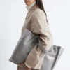 Bolso tote de piel