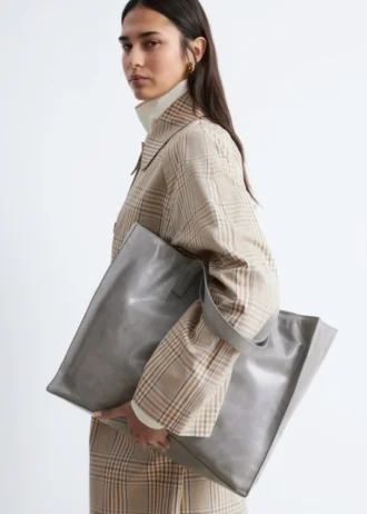Bolso tote de piel