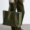 Bolso tote de piel